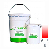 Полиуретановая краска по бетону  «PRASPAN® PU-C101» красная полуматовая